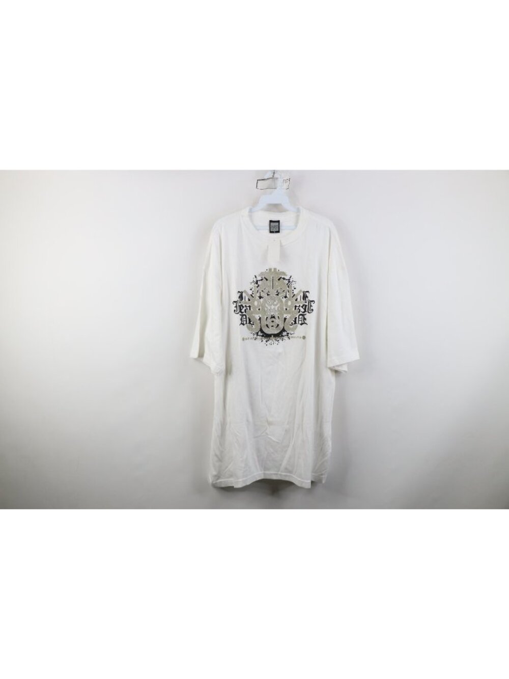 Deadstock Vintage 90s Marithe Francois Girbaud Mens 2XL Mayan Art T-Shirt White